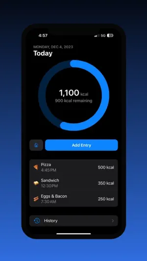 Minimal Calorie Tracker screenshot 1