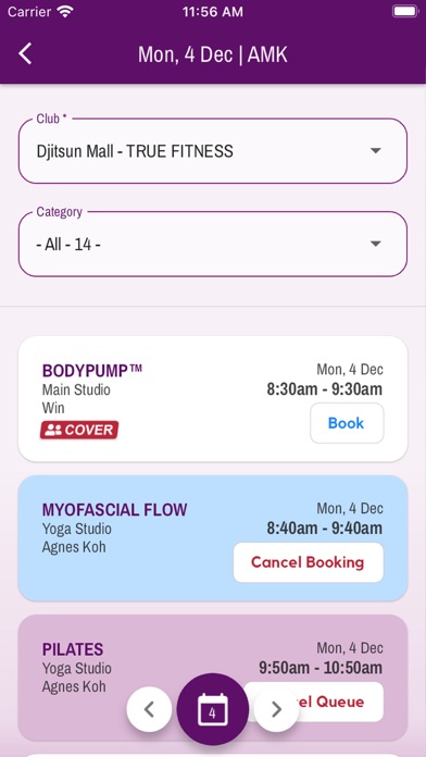 TRUE FITNESS Singapore Screenshot
