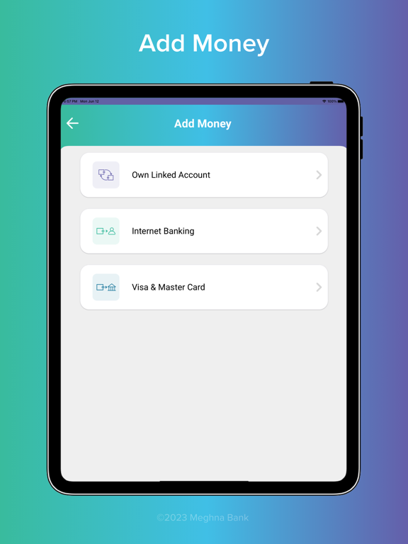 MeghnaPay iPad screenshot 4 - Finance app