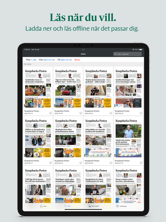 Screenshot #5 pour Kungsbacka-Posten e-tidning