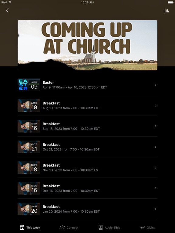 Una First Free Will Baptist iPad screenshot 3 - Education app