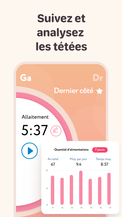 Screenshot #2 pour Bébé Suivi・Allaitement・Biberon