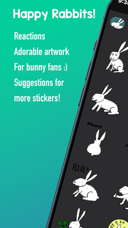 #1. Happy Rabbits Stickers (iOS) 由: Shelley Gammon