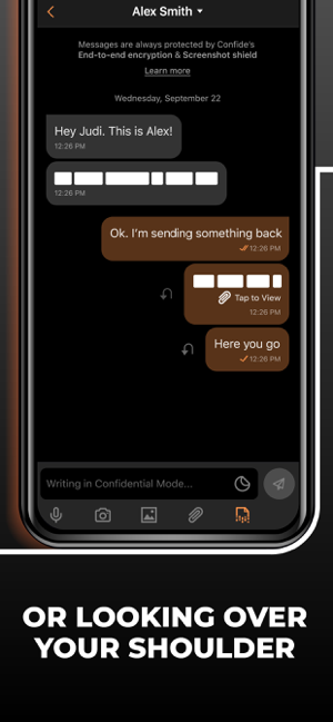 ‎Confide - Secret messenger Screenshot