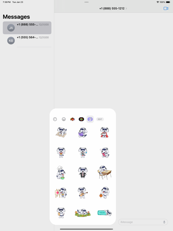 Cute Dogs from StudyFetch iPad screenshot 6 - Stickers app