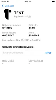 crypto miner stats iphone screenshot 3