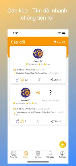 Game screenshot Sporta - Tìm đối thủ, cầu, sân apk