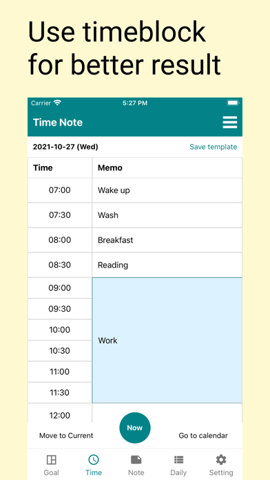 Goal notes - Goal time routine