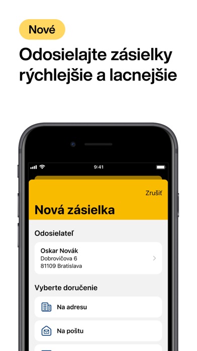 Slovenská pošta Screenshot