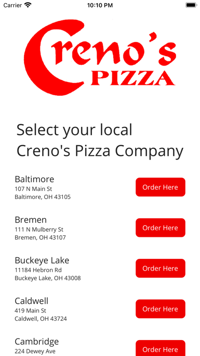 Creno's Pizza Screenshot