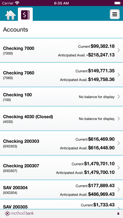 Method Bank Business Mobile Screenshot