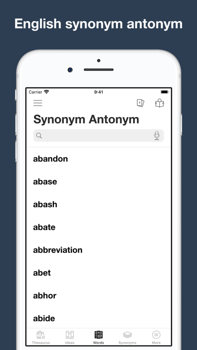 Explanatory Thesaurus Screenshot