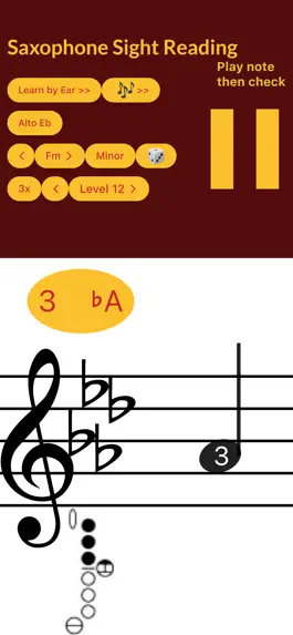 Game screenshot Saxophone Sight Reading hack