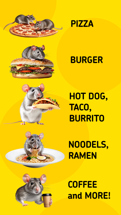Rat Stickers: Pizza, Burger... Screenshot