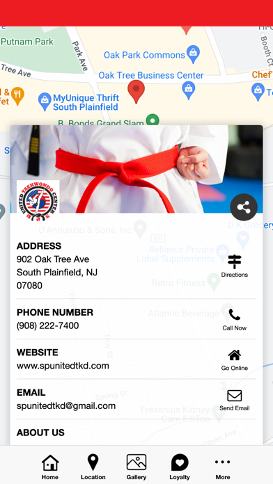 SP United Taekwondo Center Screenshot