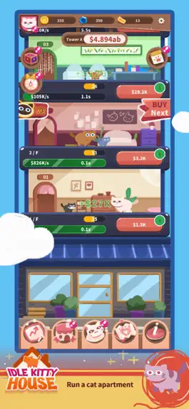 Game screenshot Idle Kitty House apk