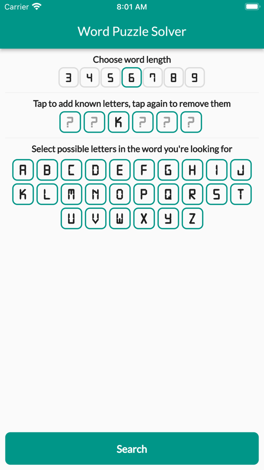 Word Puzzle Solver - Letters - 1.0.4 - (iOS)