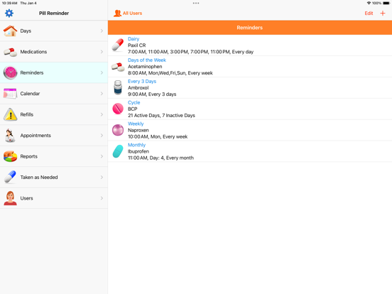 Herinneringen voor Medicijnen iPad app afbeelding 7