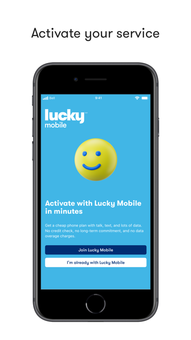 Lucky Mobile My Account Screenshot