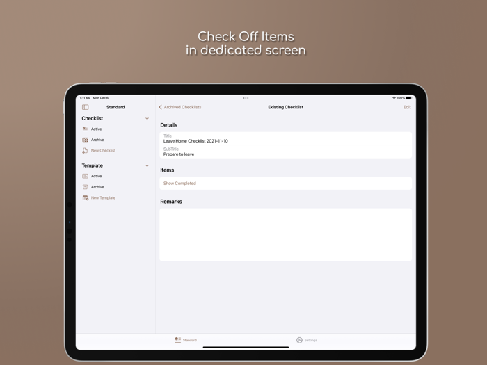 CheckList - Check It Off