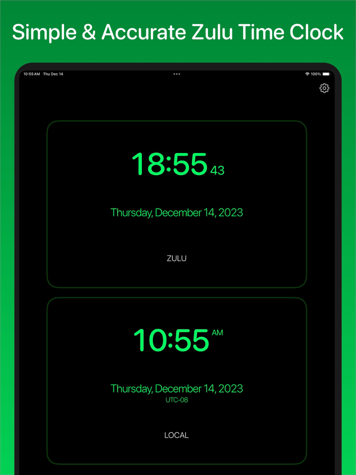 Zulu Time Now - UTC GMT Clock
