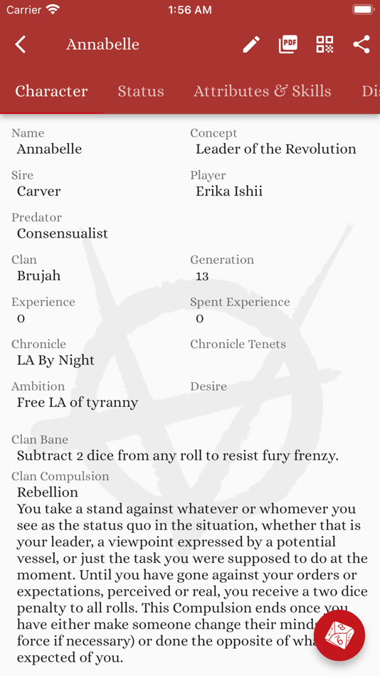 #6. Vampire v5 Characters (iOS) Podle: Anne Bullert