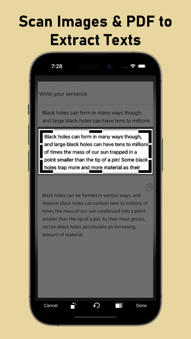 Picture to text: Image Scanner Screenshot