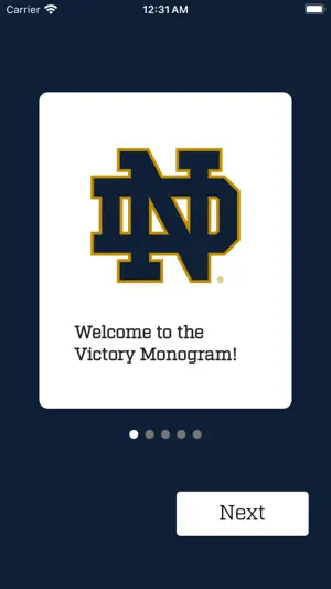 Notre Dame Victory Monogram screenshot 1
