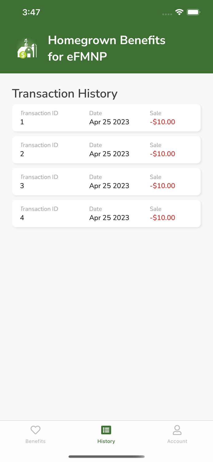 Homegrown Benefits - for eFMNP