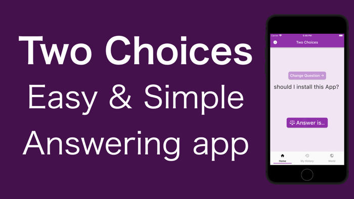 Two Choices answering app