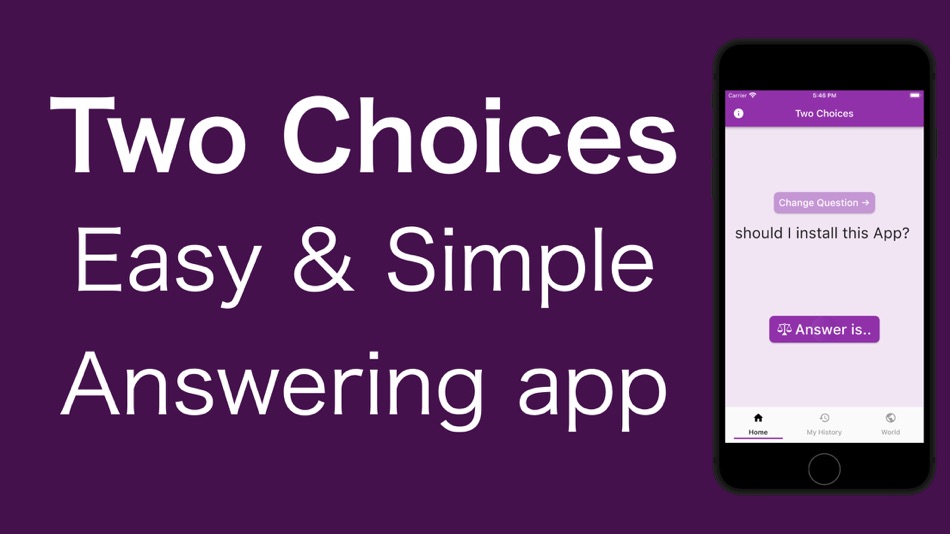 #1. Two Choices: answering app (iOS) 게시자: Sae Ueno