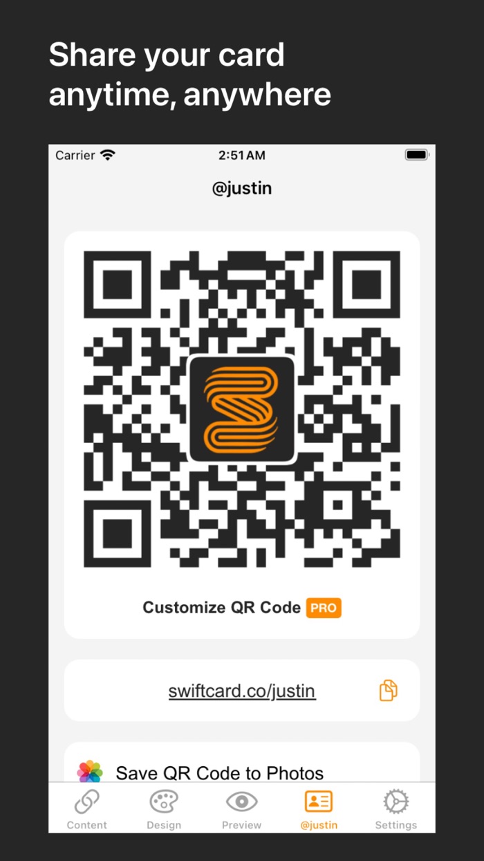 SwiftCard QR Business Card