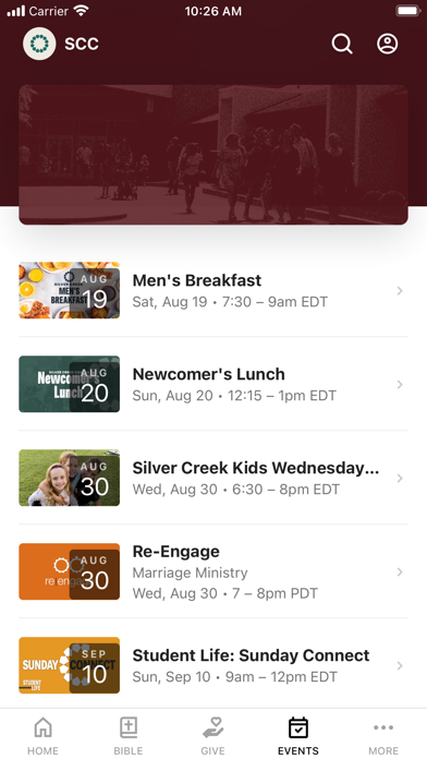 Silver Creek Church Screenshot