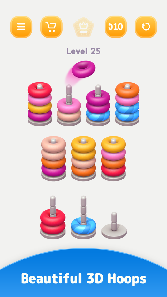 Color Sort 3D — Hoop Puzzle - 2.0.0 - (iOS)