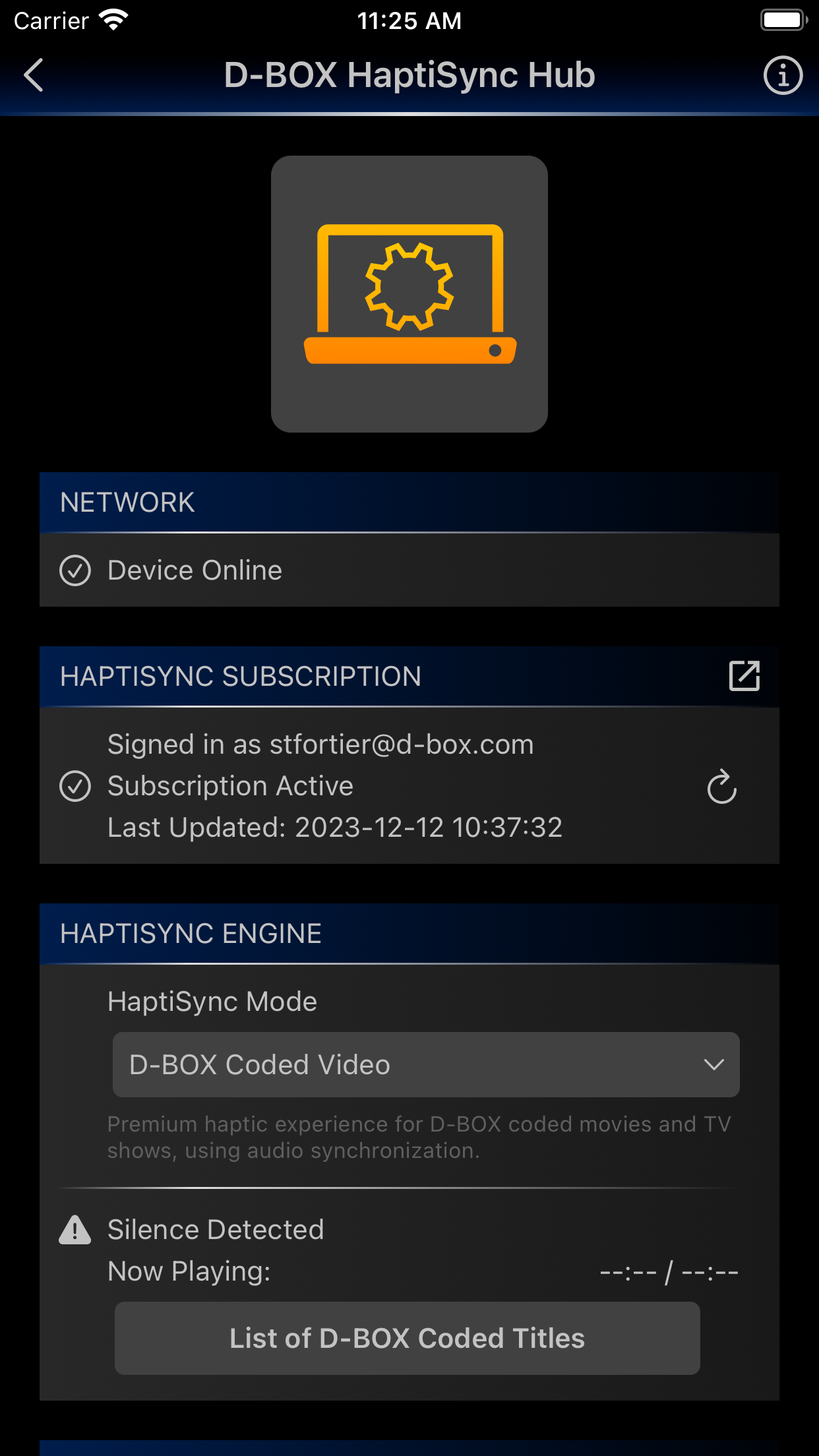D-BOX HaptiSync