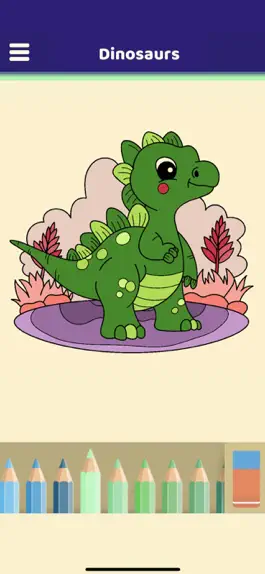 Game screenshot Lovely Dinosaurs Coloring Book mod apk
