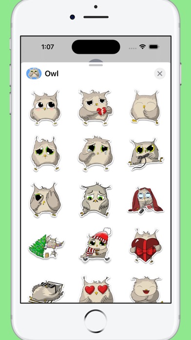 Nice Owl Stickers Screenshot
