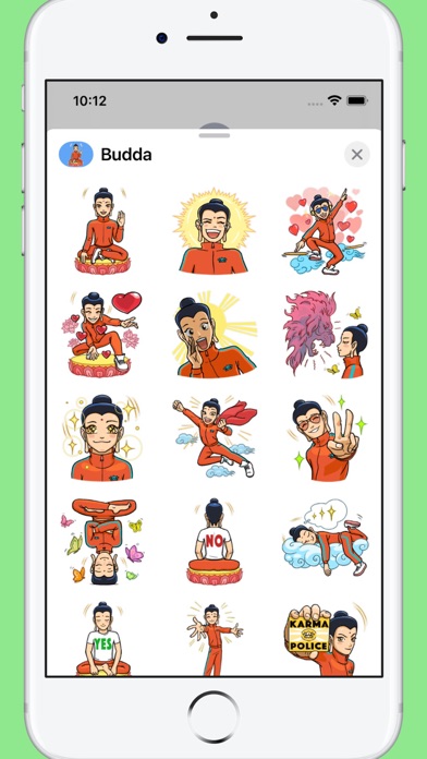 Screenshot 1 of Budda Stickers App