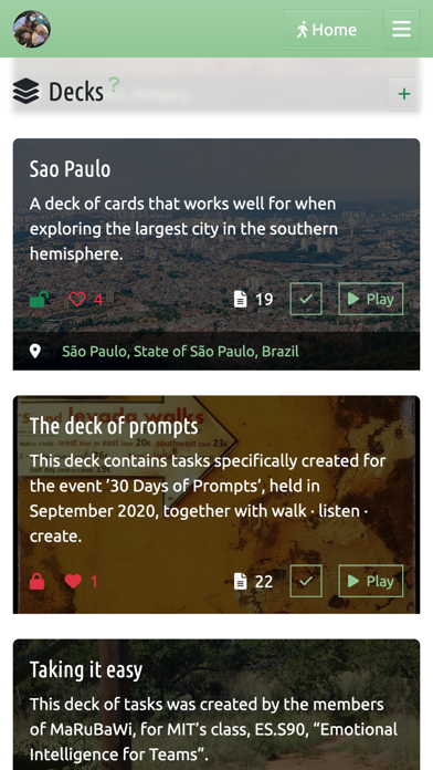 Dérive app Screenshot