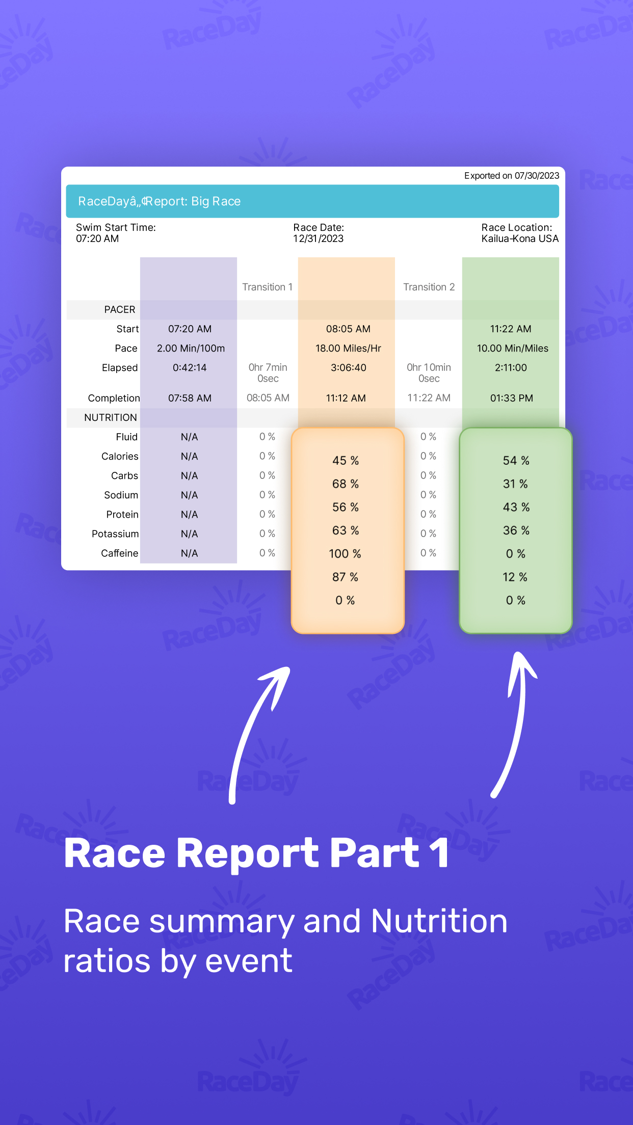 RaceDay Triathlon Planner