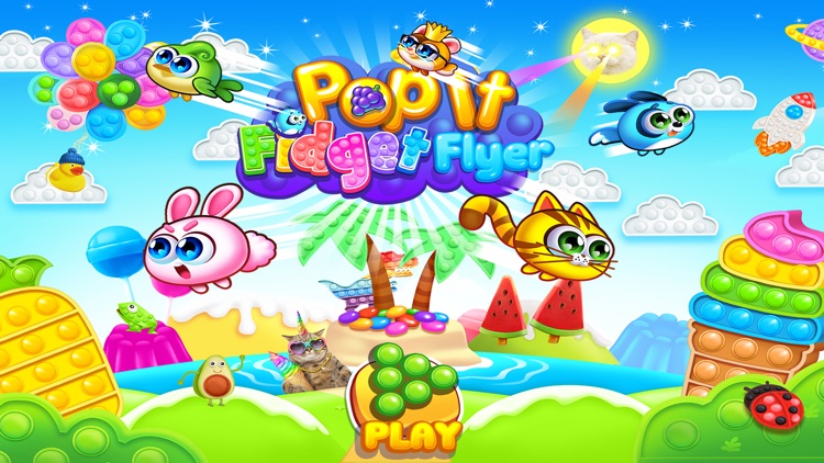 Pop It Fidget Flyer 3D Toys
