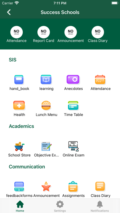 Success Schools Parent Portal Screenshot