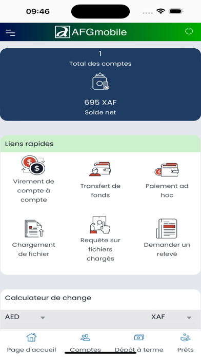 AFG e-Bank mobile Screenshot