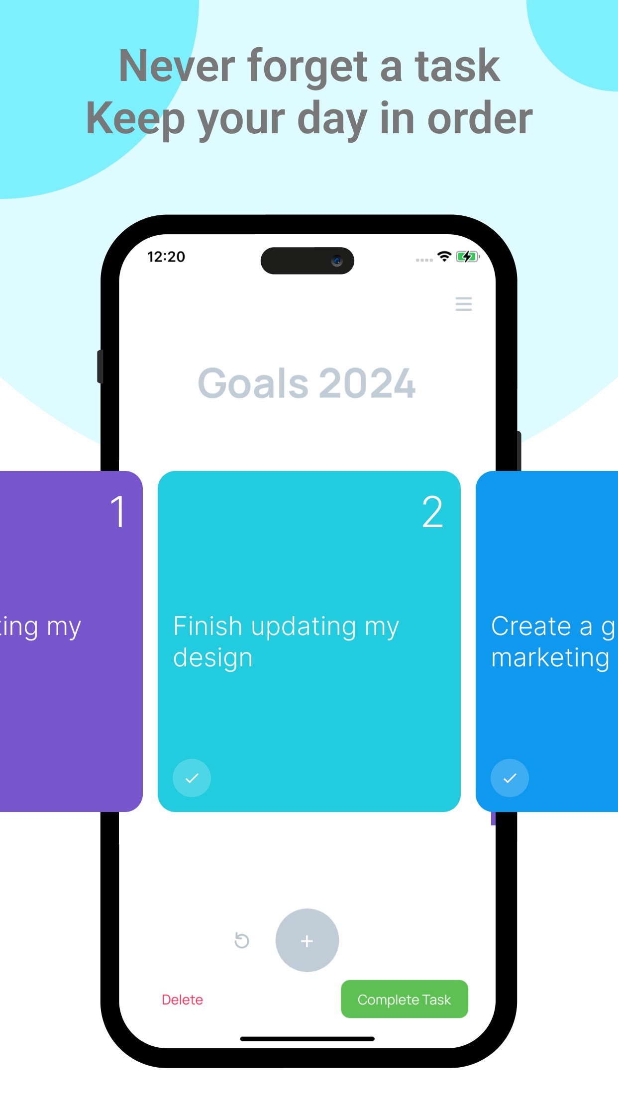 Screenshot do app Goals 2024 - Task Manager
