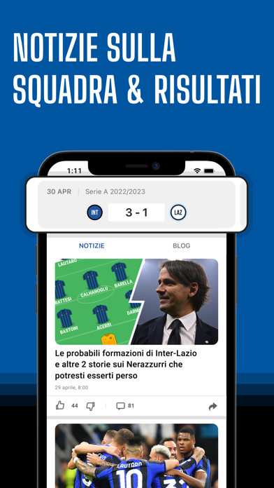 Screenshot #2 pour Inter Live: Risultati, notizie