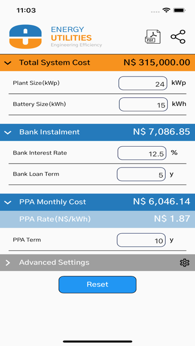 WattCost Screenshot