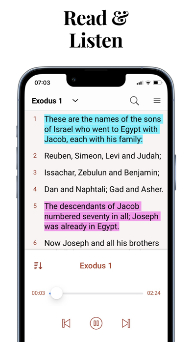 Screenshot #2 pour Audio Bible Offline Study App