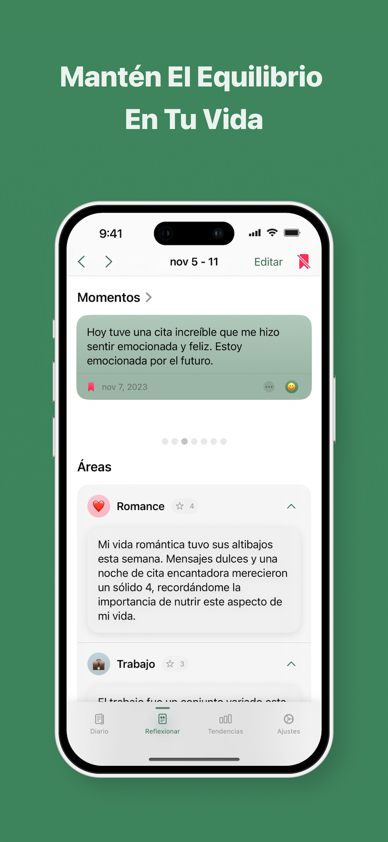 Reflect - Diario y Crecimiento