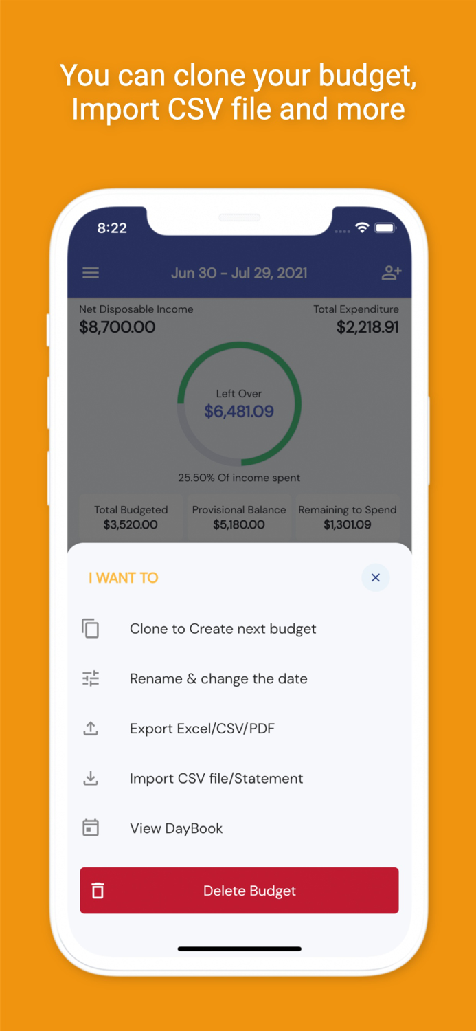 iSaveMoneyGo Budget spending