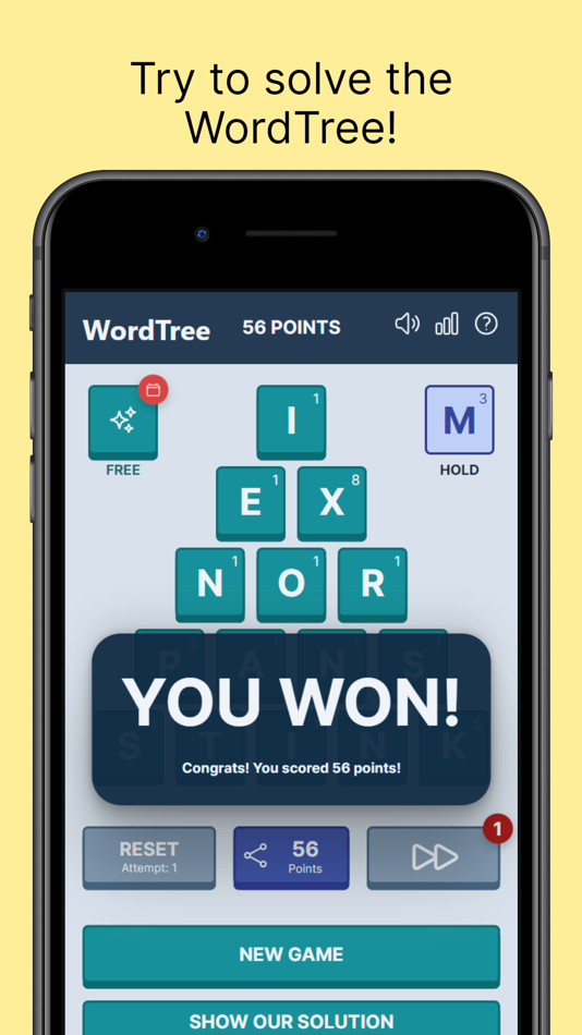 #5. WordTree - A Daily Word Puzzle (iOS) 由: Howard Watts
